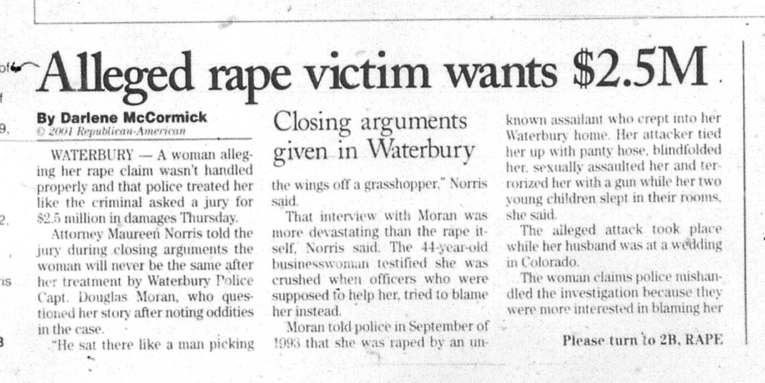 Alleged rape victim wants $2.5M