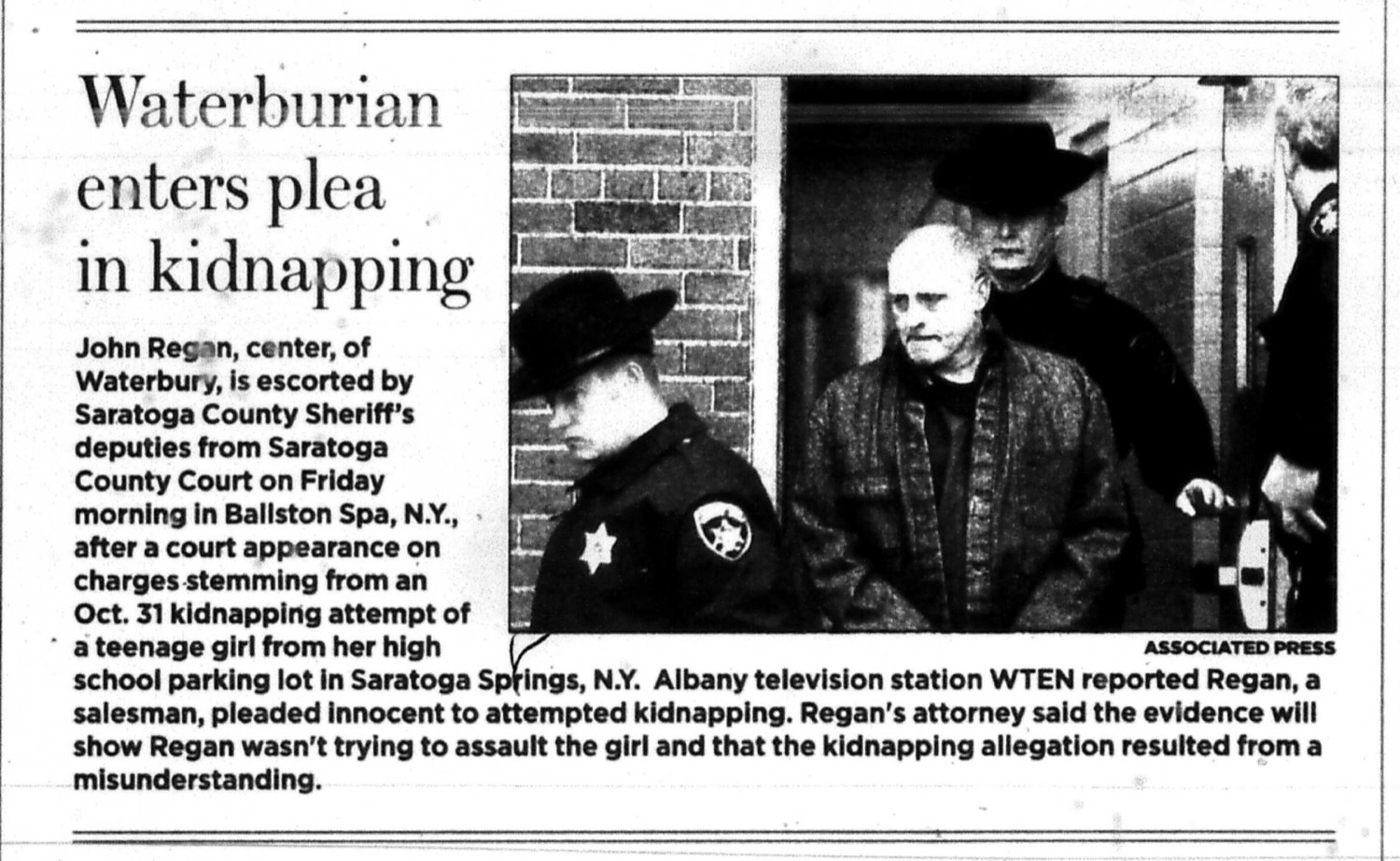 Waterburian enters plea in kidnapping