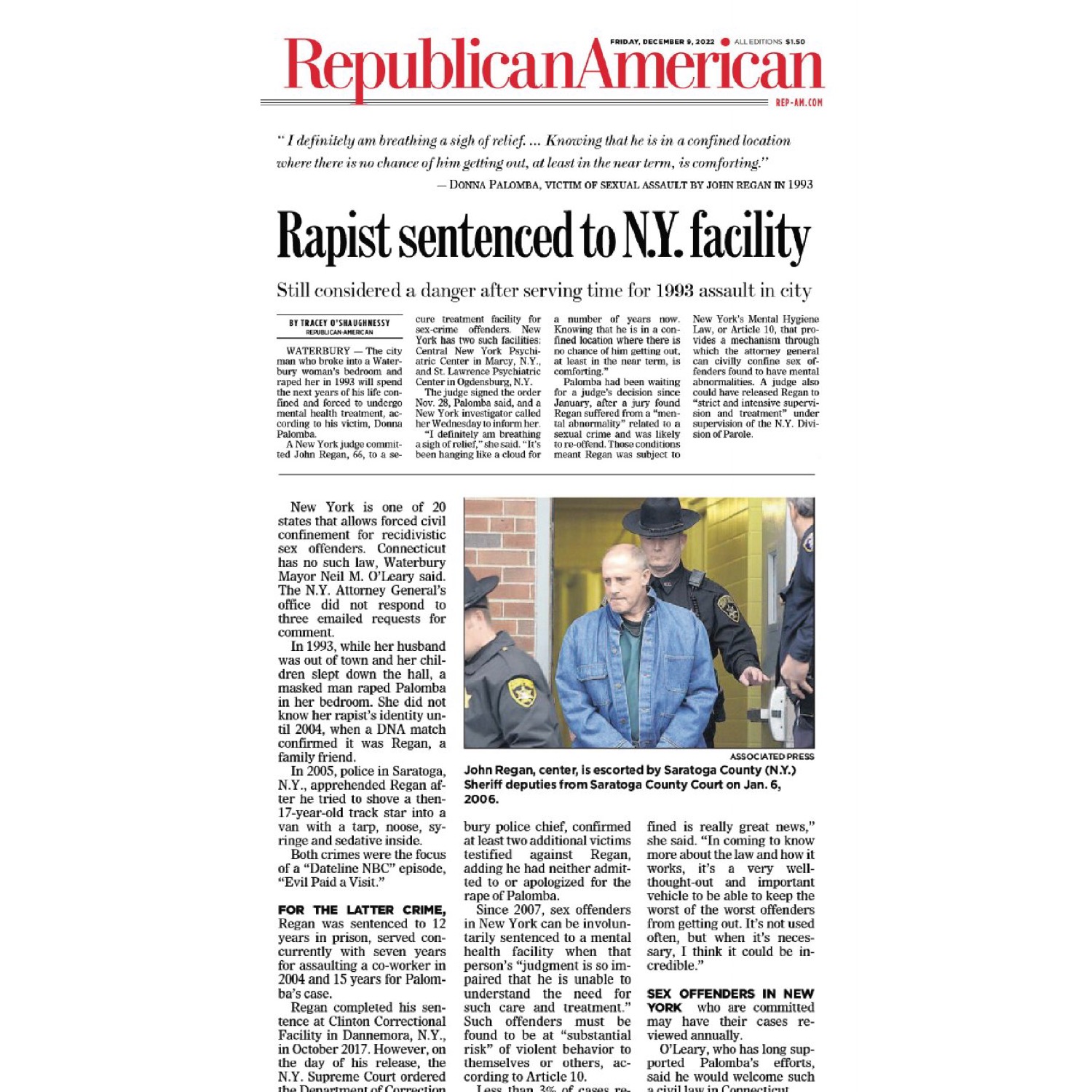 Rapist sentenced to N.Y. facility